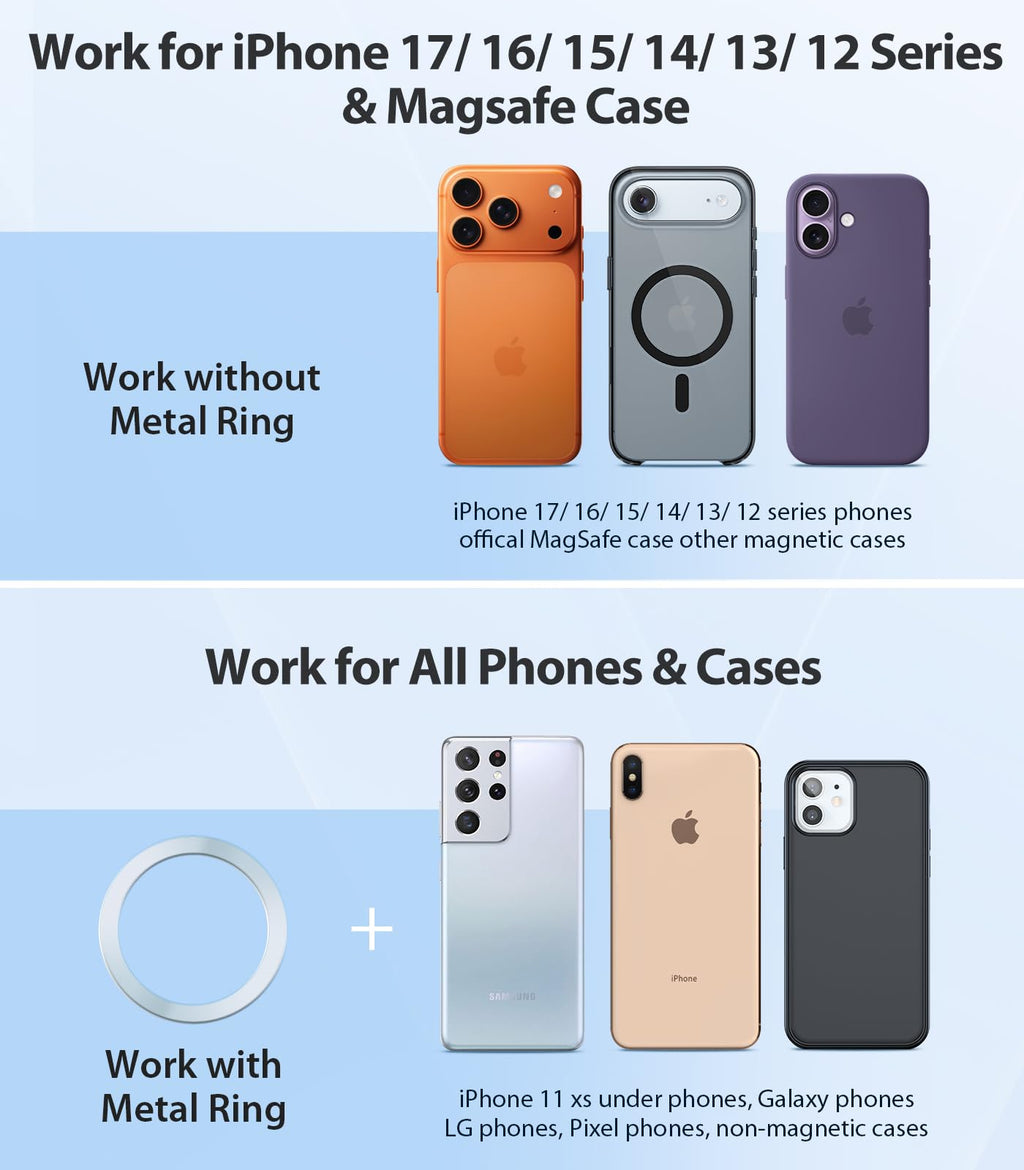 VICSEED for MagSafe Car Mount [Upgraded Strongest Magnet Power] Magnetic Phone Holder for Car Vent 360 Adjustable Magnetic Car Phone Holder Mount for iPhone 17 Pro Max 16 15 14 13 12 Plus Mini