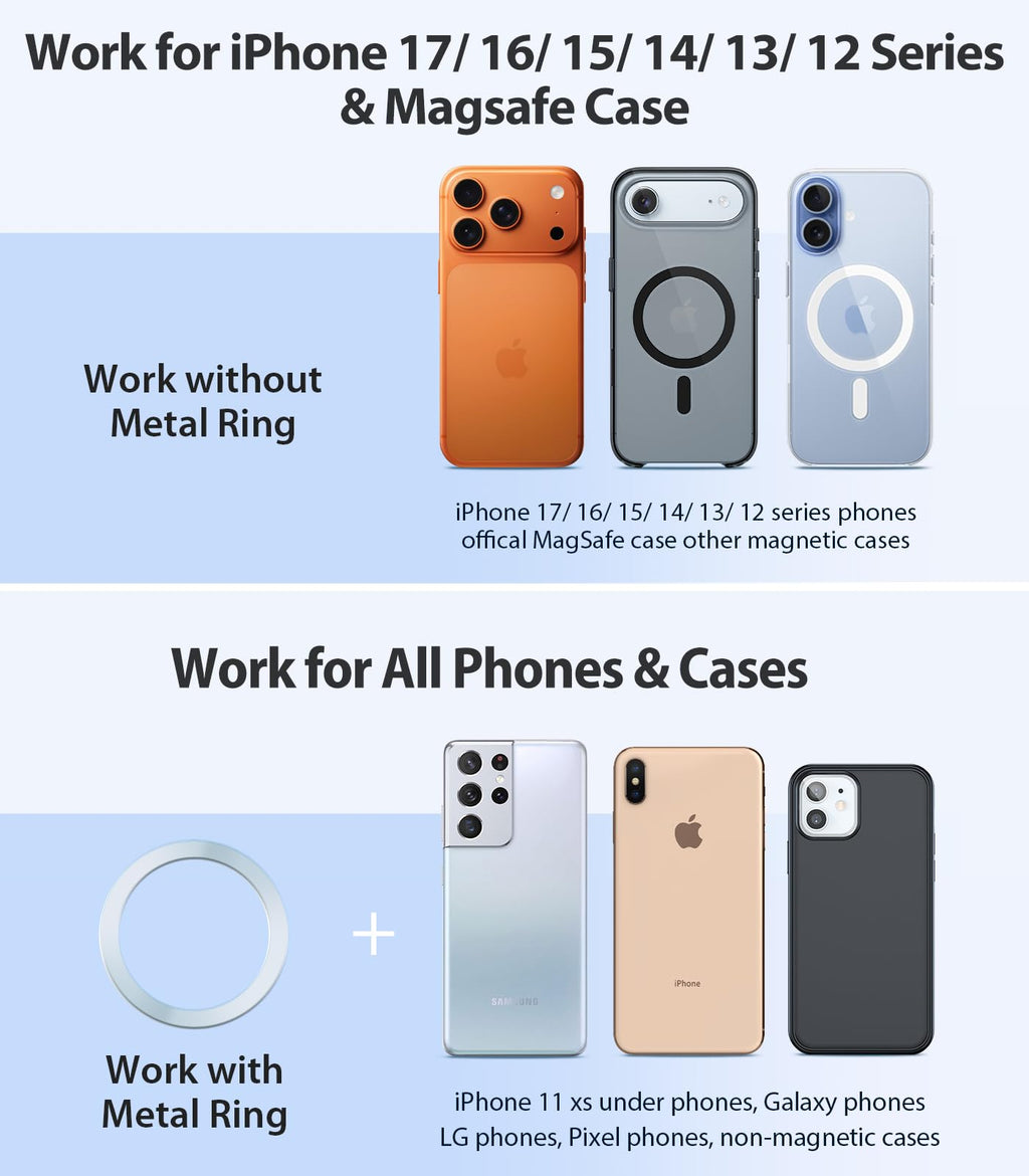 VICSEED for MagSafe Car Mount [Upgraded Strongest Magnet Power] Magnetic Phone Holder for Car Vent 360 Adjustable Magnetic Car Phone Holder Mount for iPhone 17 Pro Max 16 15 14 13 12 Plus Mini