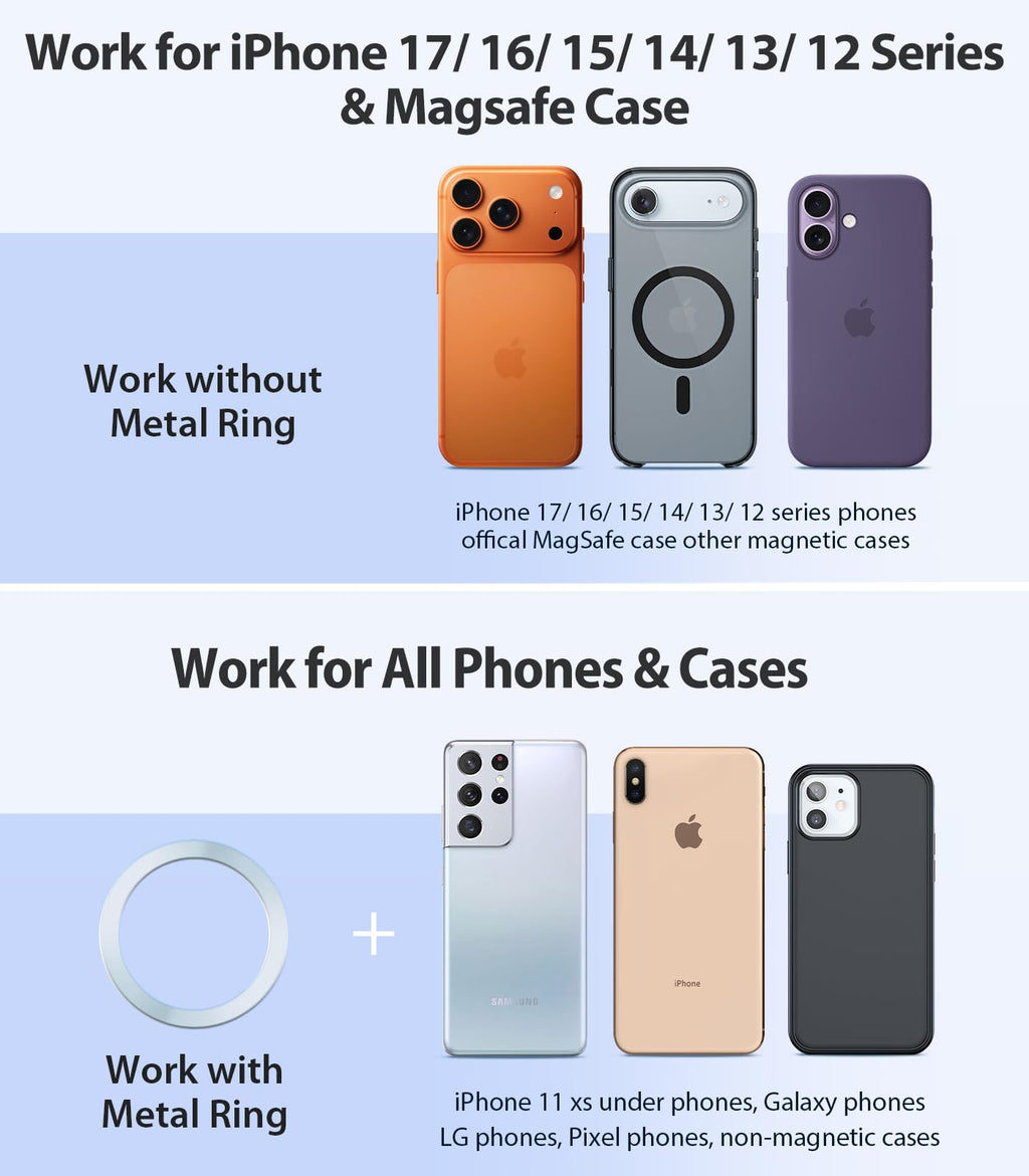 VICSEED for MagSafe Car Mount [Upgraded Strongest Magnet Power] Magnetic Phone Holder for Car Vent 360 Adjustable Magnetic Car Phone Holder Mount for iPhone 17 Pro Max 16 15 14 13 12 Plus Mini