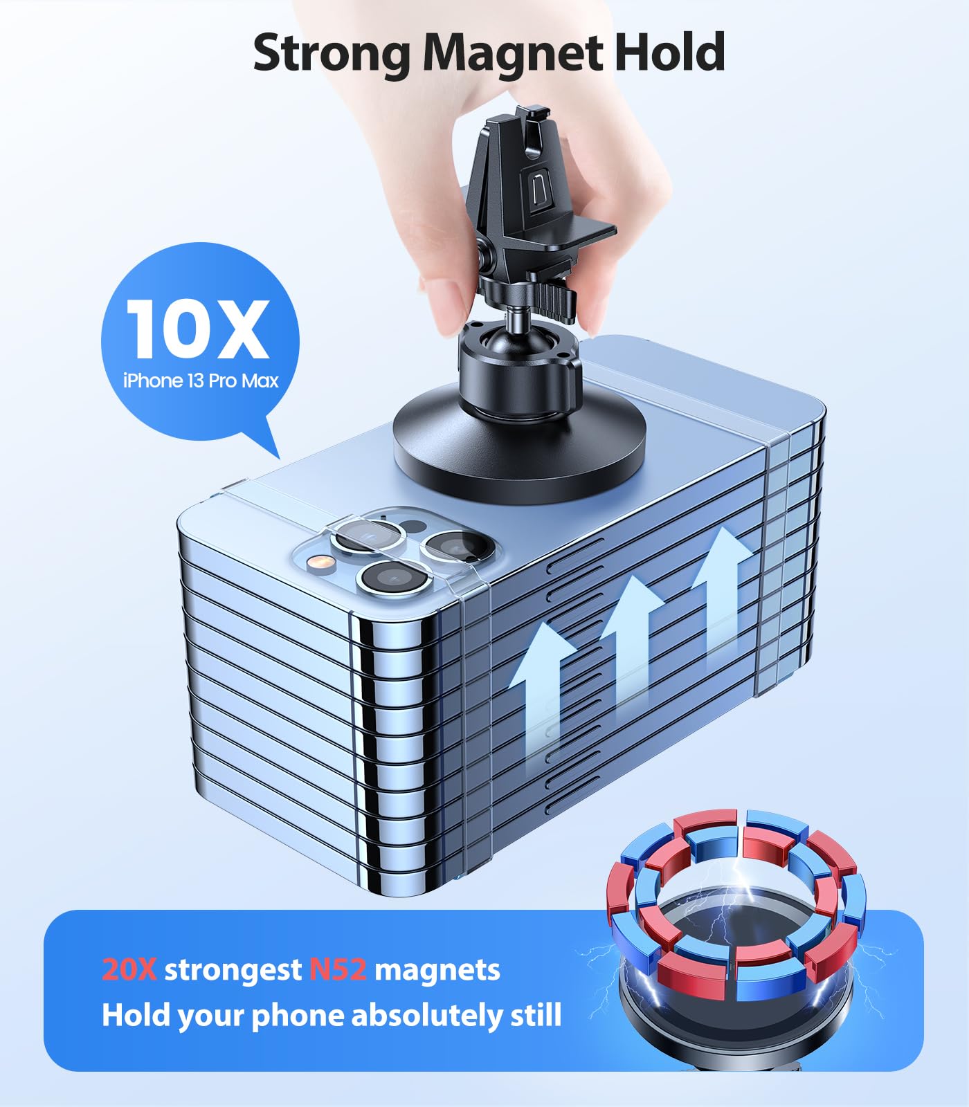 VICSEED for MagSafe Car Mount [Upgraded Strongest Magnet Power] Magnetic Phone Holder for Car Vent 360 Adjustable Magnetic Car Phone Holder Mount for iPhone 17 Pro Max 16 15 14 13 12 Plus Mini