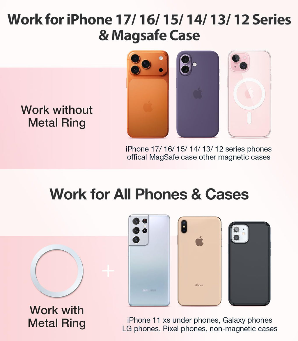 VICSEED for MagSafe Car Mount [Upgraded Strongest Magnet Power] Magnetic Phone Holder for Car Vent 360 Adjustable Magnetic Car Phone Holder Mount for iPhone 17 Pro Max 16 15 14 13 12 Plus Mini