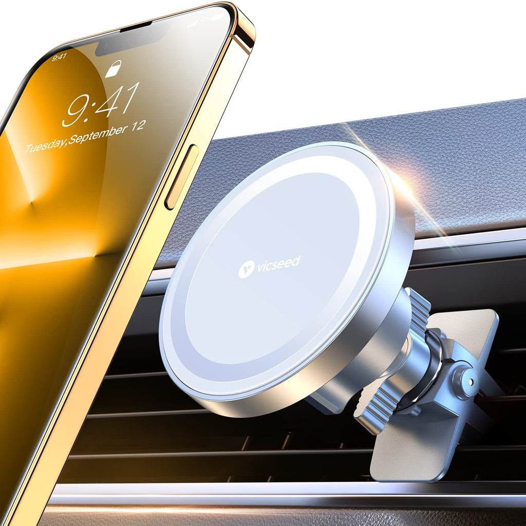 VICSEED for MagSafe Car Mount [Upgraded Strongest Magnet Power] Magnetic Phone Holder for Car Vent 360 Adjustable Magnetic Car Phone Holder Mount for iPhone 17 Pro Max 16 15 14 13 12 Plus Mini