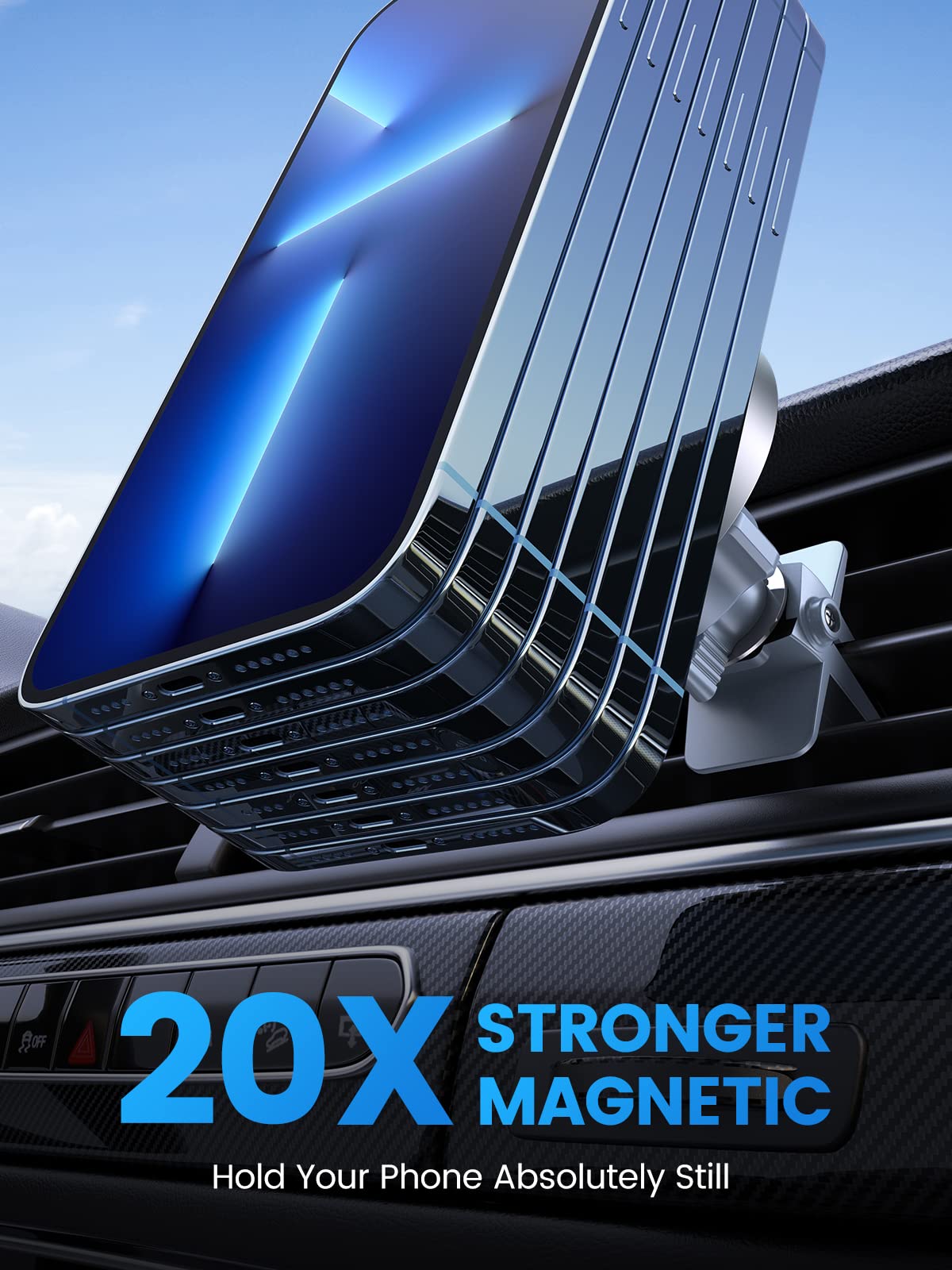 VICSEED for MagSafe Car Mount [Upgraded Strongest Magnet Power] Magnetic Phone Holder for Car Vent 360 Adjustable Magnetic Car Phone Holder Mount for iPhone 17 Pro Max 16 15 14 13 12 Plus Mini